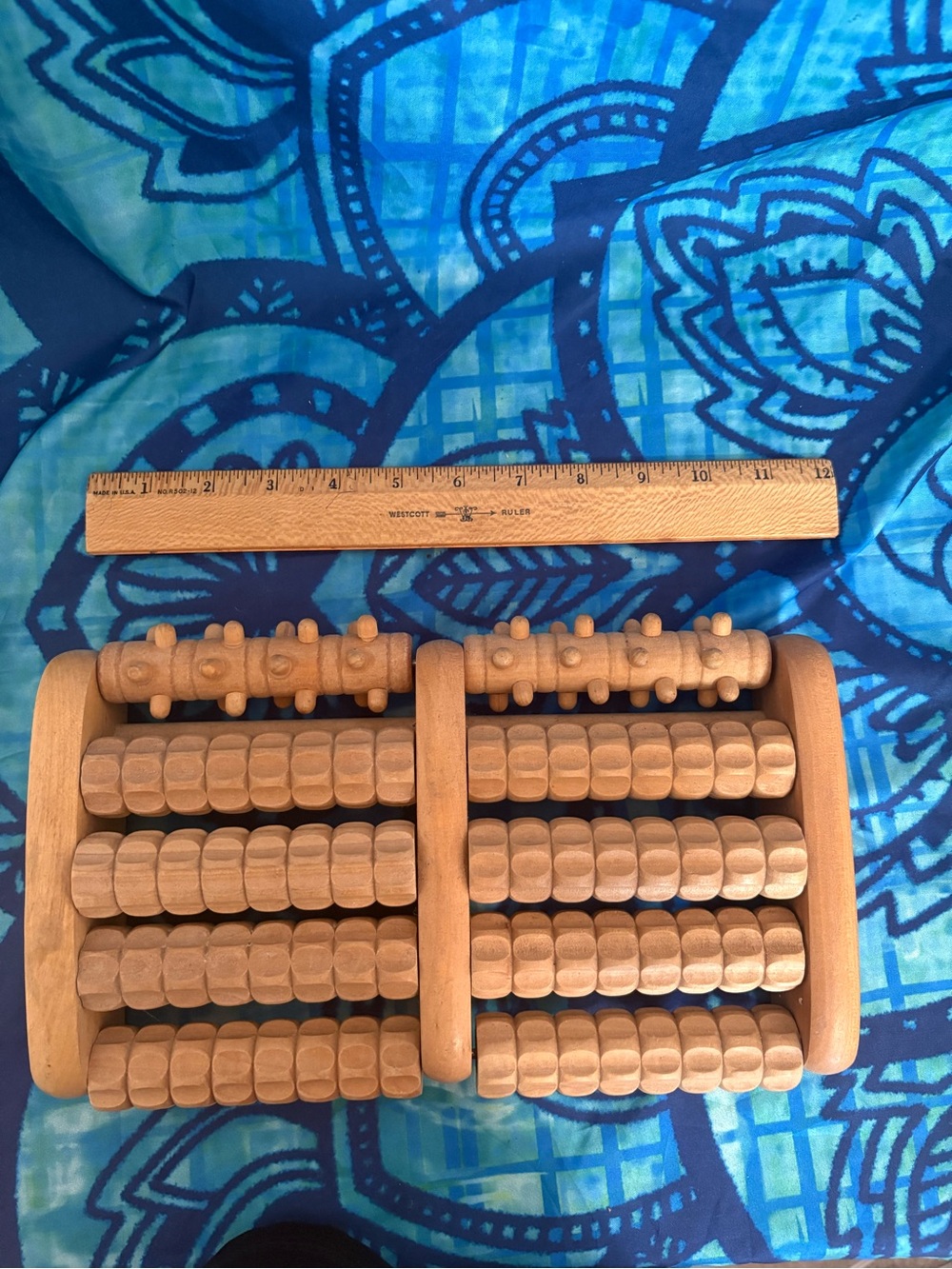 Wooden Foot and Back Massager Roller - Natural Wood